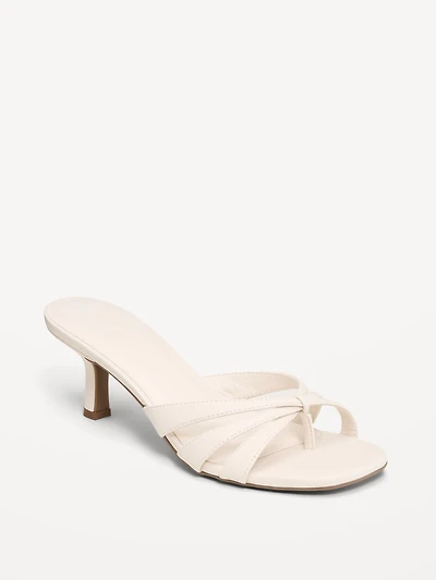 Strappy Kitten-Heel Sandals for Women