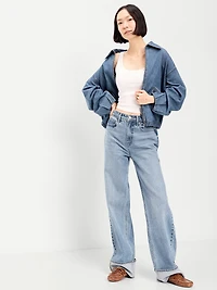 Full-Zip Harrington Jean Jacket