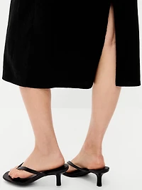 Short-Sleeve Scoop-Neck Midi Dress