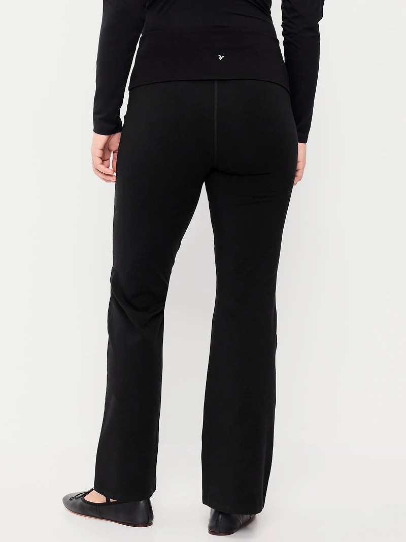 High-Waisted PowerChill Fold-Over Bootcut Leggings