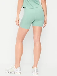 High-Waisted StudioSmooth Biker Shorts - 6-inch inseam