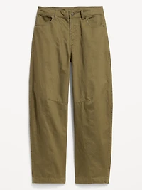 Mid-Rise Barrel Chino Pants