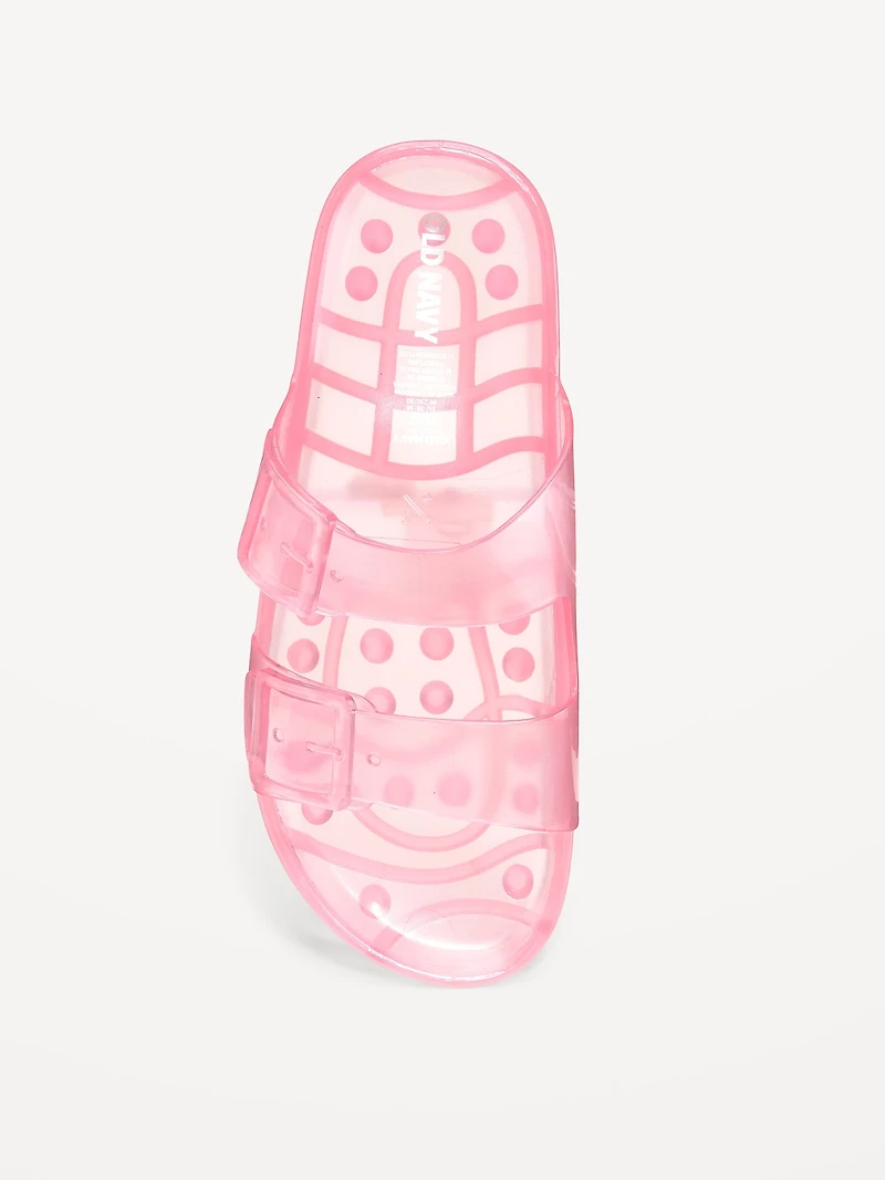 Jelly Buckled Slide Sandals for Girls
