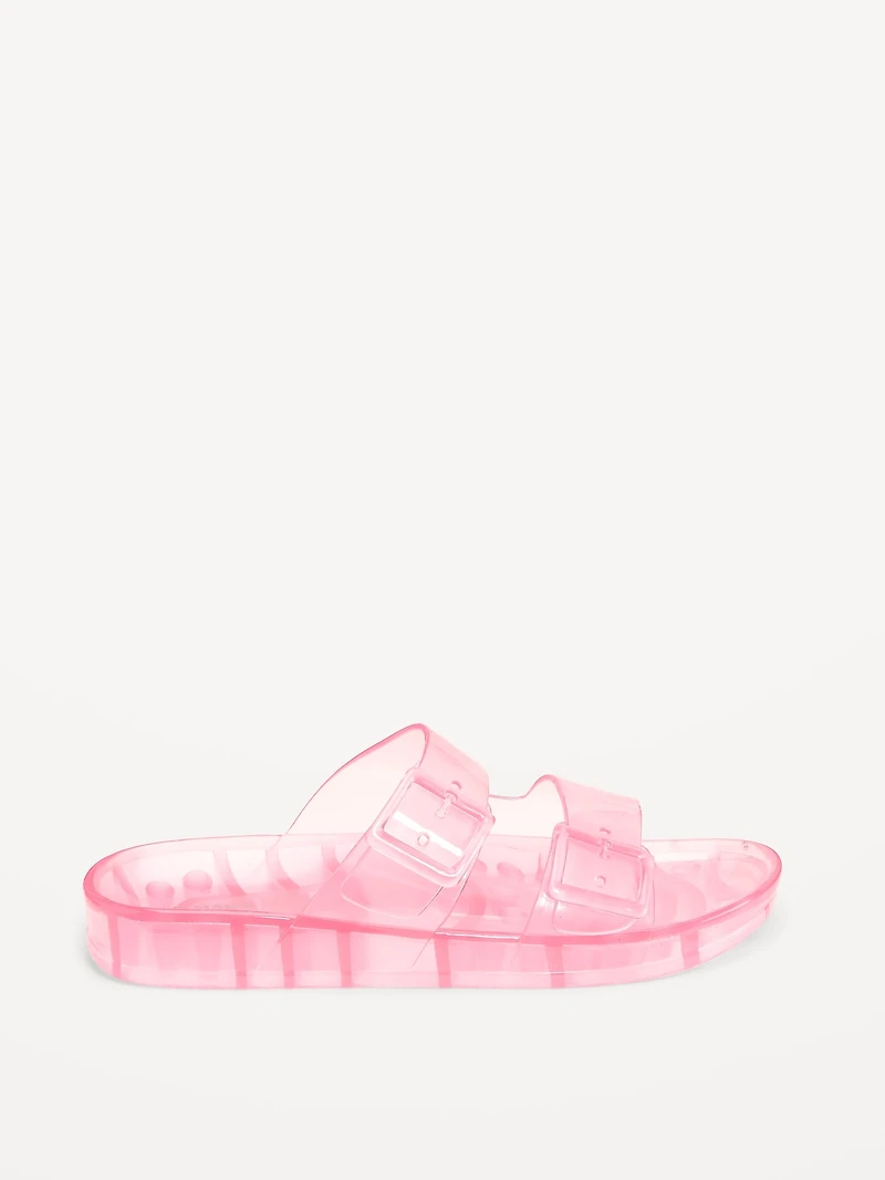 Jelly Buckled Slide Sandals for Girls