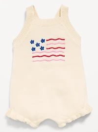 Sleeveless Sweater-Knit One-Piece Romper for Baby