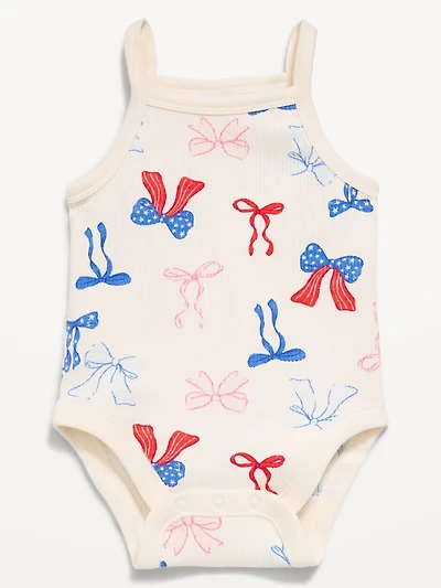 Printed Ribbed Cami Bodysuit for Baby