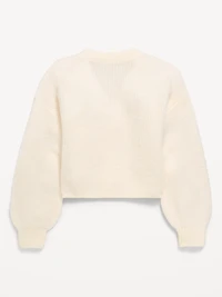 Button-Front Cardigan Sweater for Girls