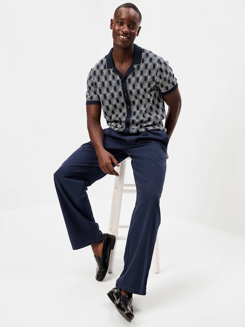 Short-Sleeve Sweater Shirt