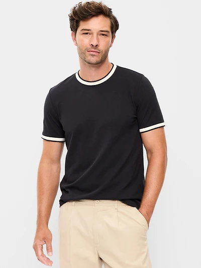 Crew-Neck Pique T-Shirt