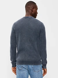Washed Crew-Neck Sweater