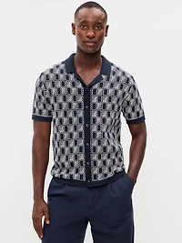 Short-Sleeve Sweater Shirt