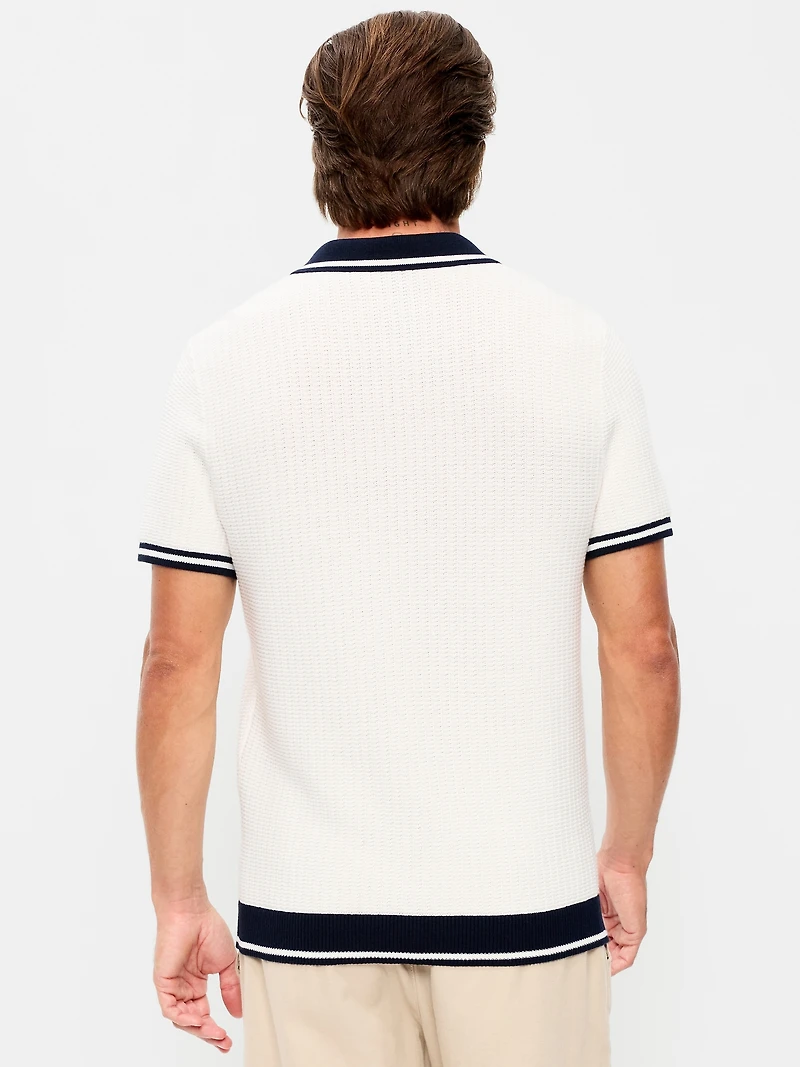 Striped Polo Sweater