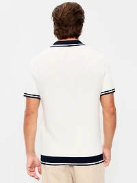 Striped Polo Sweater