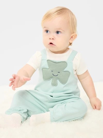 Sleeveless French-Terry Jumpsuit for Baby