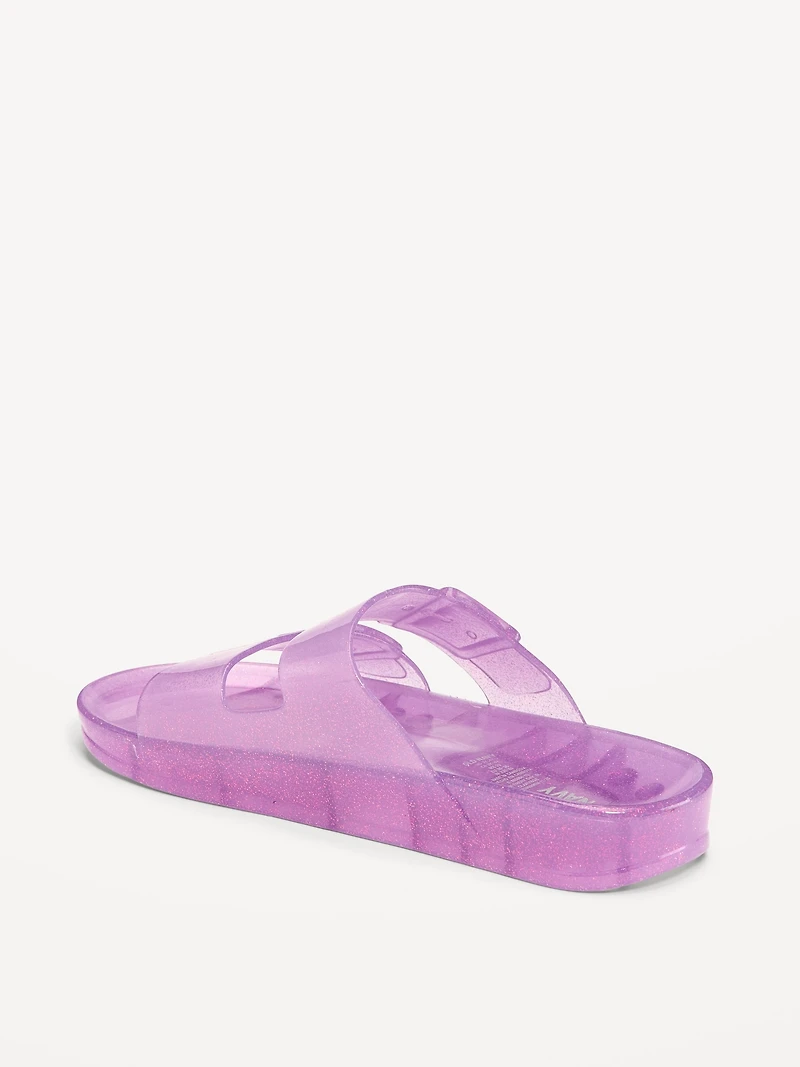 Jelly Buckled Slide Sandals for Girls