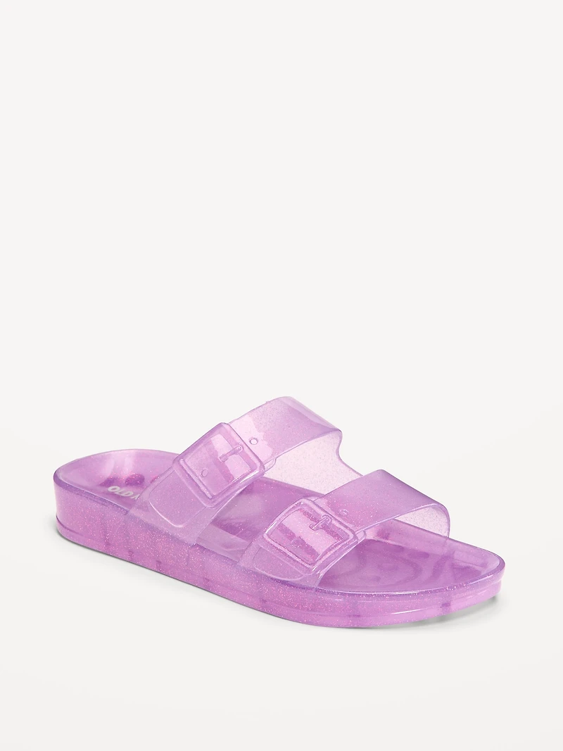 Jelly Buckled Slide Sandals for Girls
