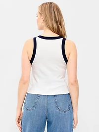 Snug Ribbed Crop Tank Top