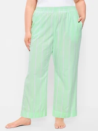 High-Waisted Poplin Pajama Pant