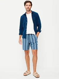 Linen-Blend Jogger Shorts - 7-inch inseam