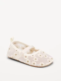Mesh Floral Ballet Flats for Baby