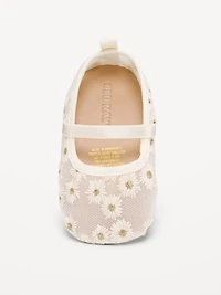 Mesh Floral Ballet Flats for Baby