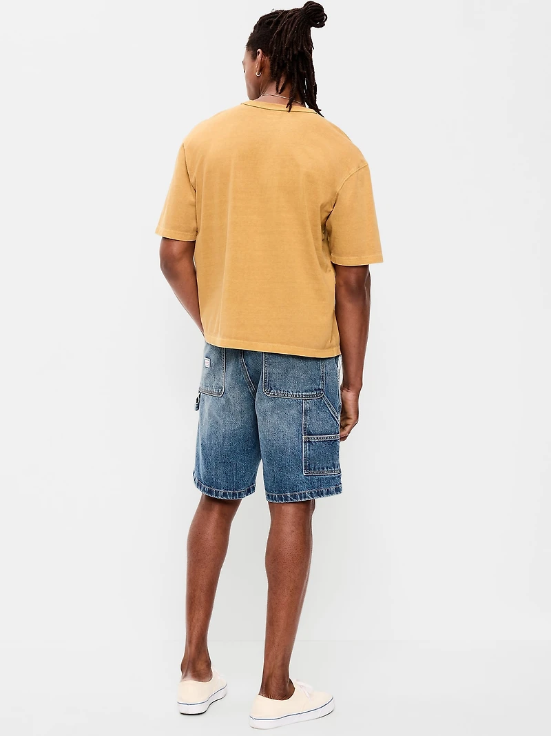 Baggy Tech Carpenter Jean Shorts- 10-inch inseam