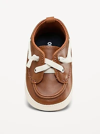 Faux-Leather Boat Shoes for Baby