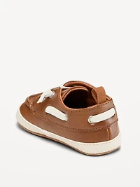 Faux-Leather Boat Shoes for Baby