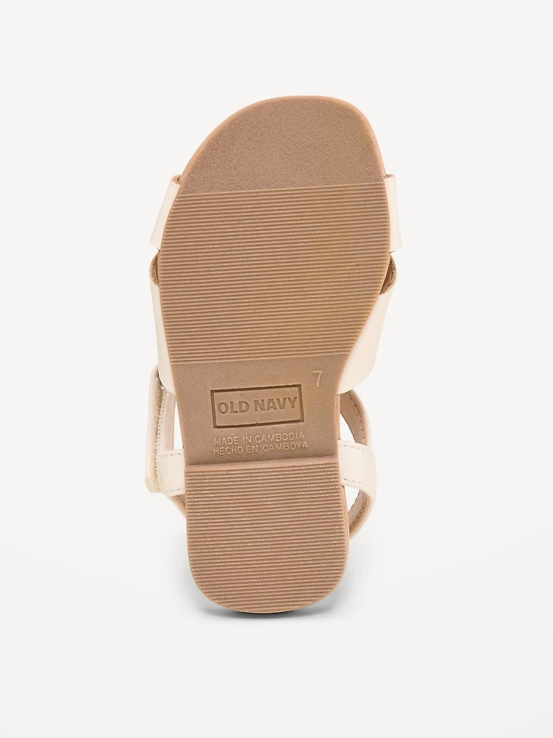Faux-Leather Sandals for Toddler Girls