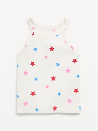 Fitted Ribbed Halter Tank Top for Toddler Girls