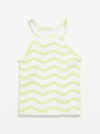 Fitted Ribbed Halter Tank Top for Toddler Girls
