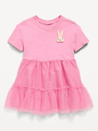 Short-Sleeve Tutu Dress for Toddler Girls
