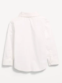 Long-Sleeve Bow-Tie Poplin Shirt for Toddler Boys