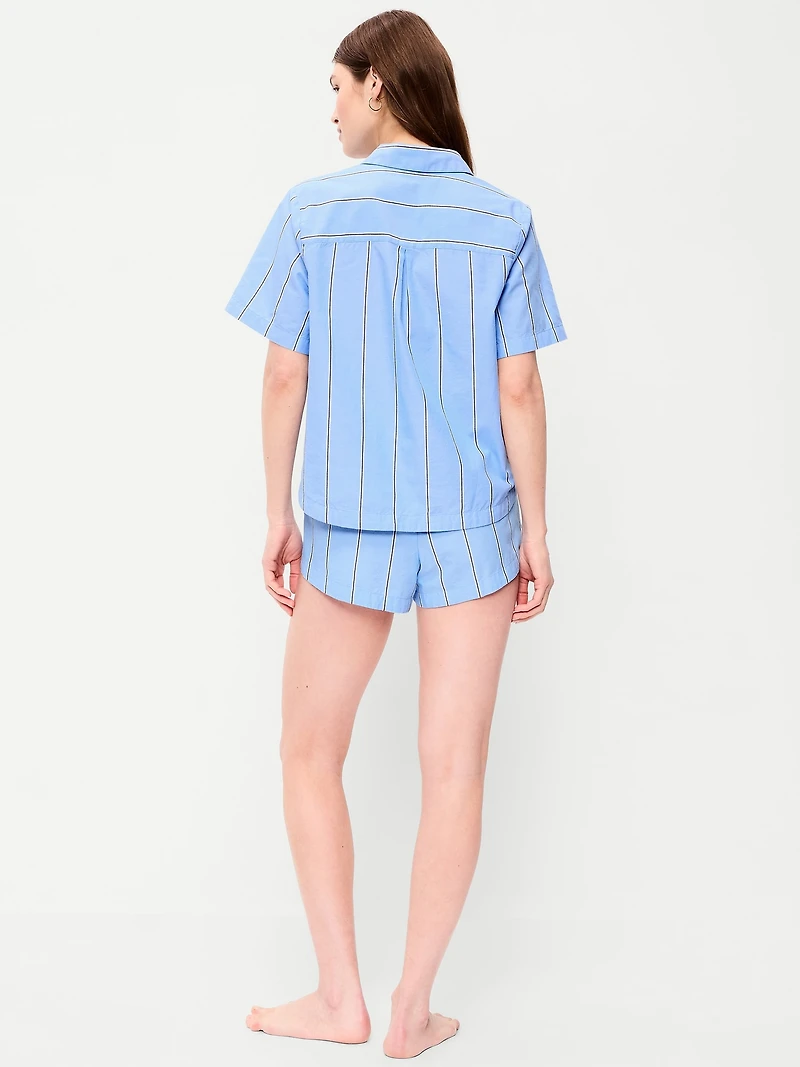 Poplin Pajama Short Set