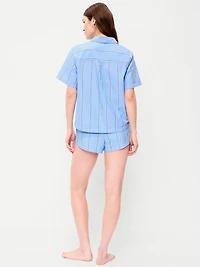 Poplin Pajama Short Set