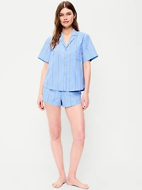 Poplin Pajama Short Set