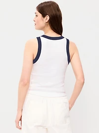 Snug Ribbed Crop Tank Top