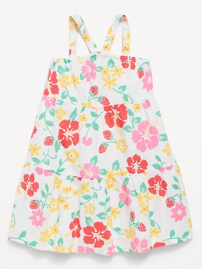 Printed Sleeveless Tiered Dress for Toddler Girls