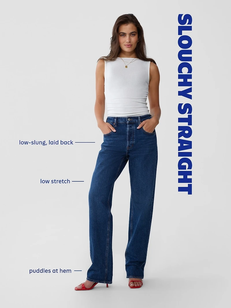 Low-Rise Slouchy Straight Jeans