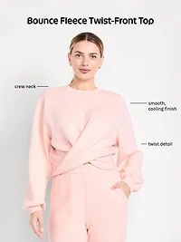 Bounce Fleece Twist-Front Top