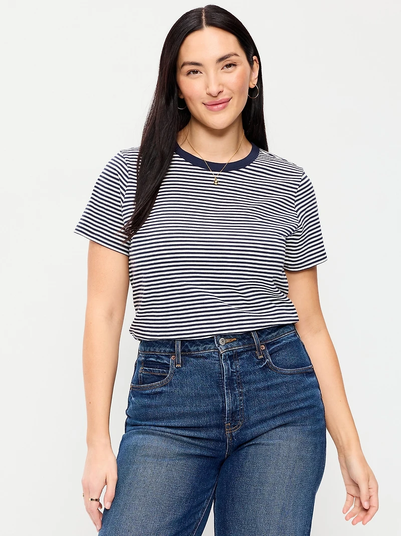 EveryWear Crew-Neck Striped T-Shirt