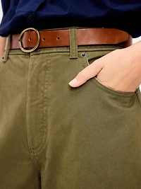 Mid-Rise Barrel Chino Pants
