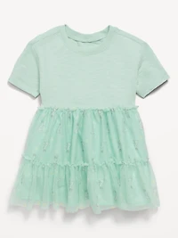 Short-Sleeve Tutu Dress for Toddler Girls
