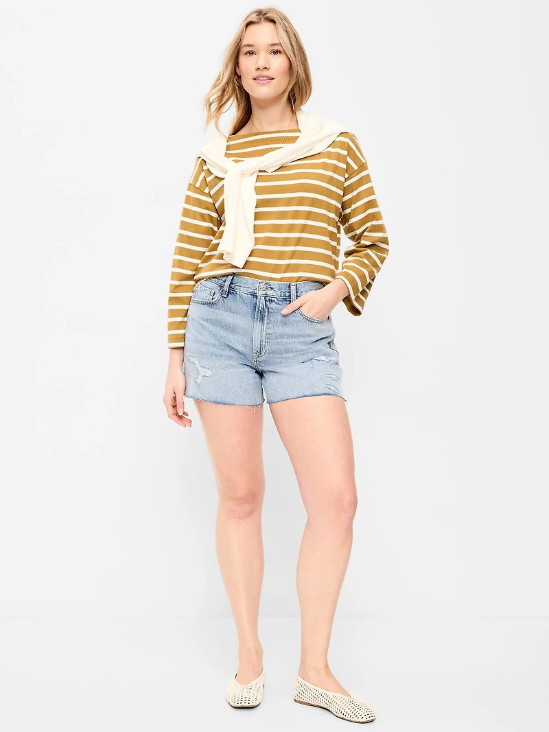 High-Waisted OG Cut-Off Jean Shorts - 4-inch inseam