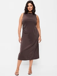 Sleeveless Draped Midi Dress