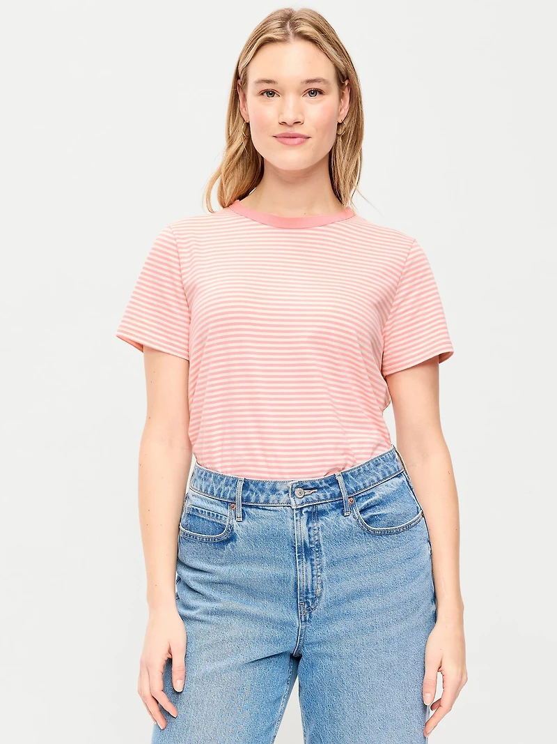 EveryWear Crew-Neck Striped T-Shirt