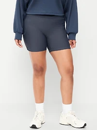 Extra-High Waisted PowerSoft Boundless Pocket Biker Shorts-- 6-inch inseam - No Front Seam