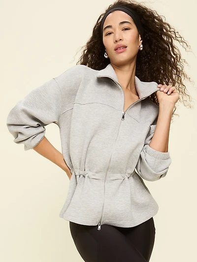 Bounce Fleece Full-Zip Cinched Sweatshirt