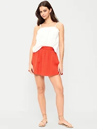 Ruffle Waist Mini Skort