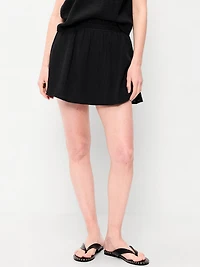 Ruffle Waist Mini Skort